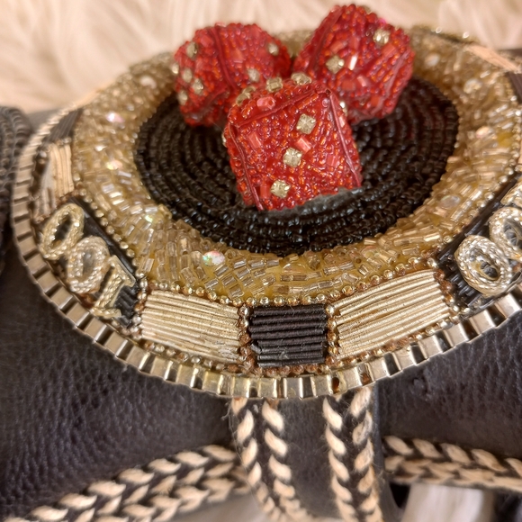 Mary Frances Beaded Las Vegas Casino and Dice Novelty Bag - Picture 6 of 16